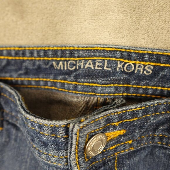 Michael Kors jeans slim fit straight women's 10 blue denim - Picture 3 of 14